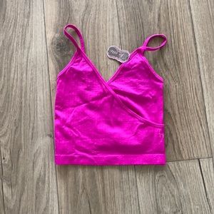 Nana macs hot pink cropped tank